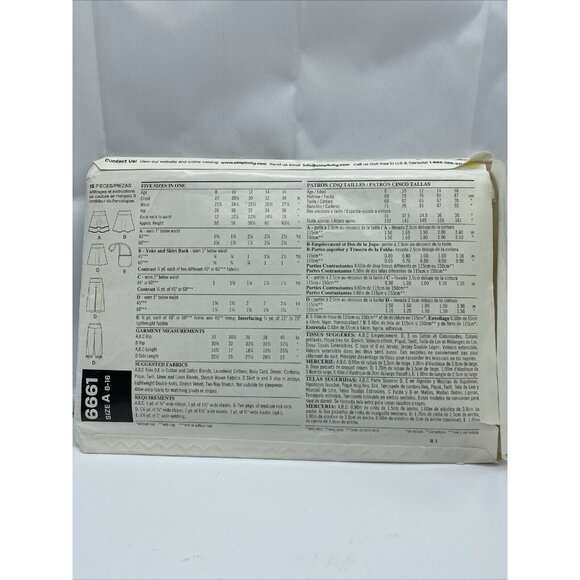 Simplicity Sewing Pattern 6661 New Look Girl's Skirts Pants Bag 8 10 12-16 Uncut - Picture 2 of 7